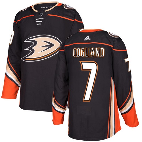 Adidas Men Anaheim Ducks #7 Andrew Cogliano Black Home Authentic Stitched NHL Jersey